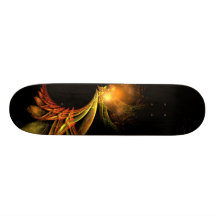 feathers of gold and fire skateboard decks