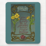 February Birthday Primrose & Amethyst Mouse Pad