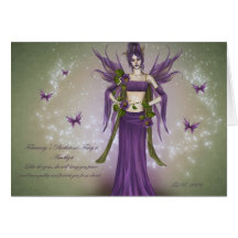 February Birthstone Fairy Greeting Cards