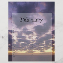 February Calendar Flyers