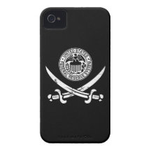 Federal Reserve Pirate Logo iPhone 4 Case