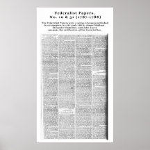 Federalist Papers, No. 10 & No. 51 (1787-1788) Posters