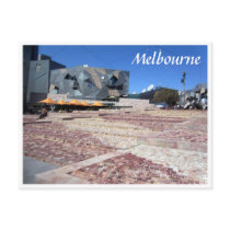federation square courtyard postcard