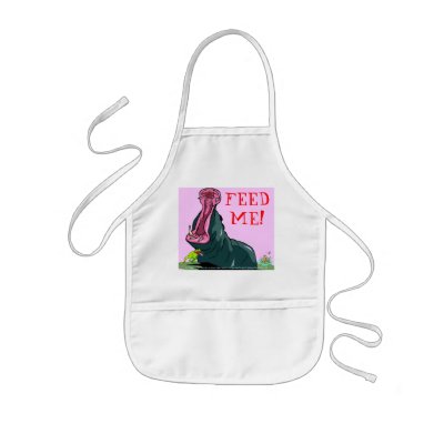 Feed Me!! -Hungry Hippo -Apron 4 Kids