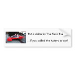 Feed The Aptera Pizza Fund bumper stickers