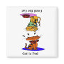 Feed The Cat Fridge Magnets