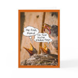 Feeding BabyBirds Funny Mother's Day Card Template