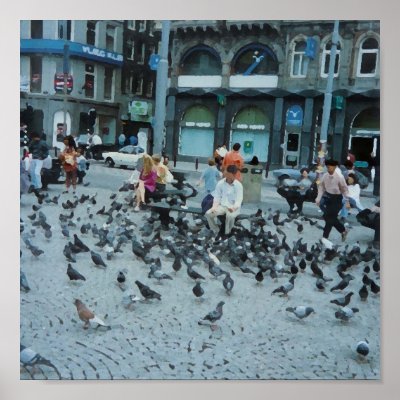 Feeding Time in Amsterdam Posters by jacinto888