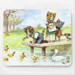 Feedinmg the Ducks Mousepads
