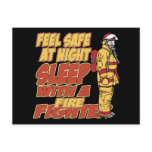 Feel Safe, Sleep with a Firefighter postcards