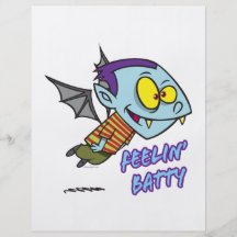 feeling batty funny vampire kid toon full color flyer