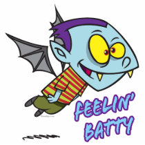 feeling batty funny vampire kid toon acrylic cut outs