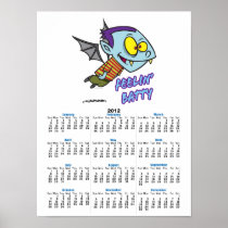 feeling batty funny vampire kid toon poster