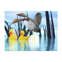 Feeling Ducky by Apollo Stretched Canvas Print