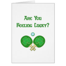 Feeling Lucky Ping Pong Cards