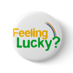 Feeling Lucky Rainbow Pinback Button