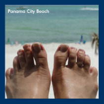 Feet with beach posters