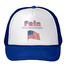 Fein for Congress Patriotic American Flag Design Trucker Hats