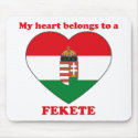 Fekete mousepads