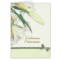 felices pascuas, spanish happy easter card, lilly