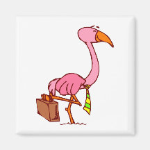 Felix Flamingo Refrigerator Magnet