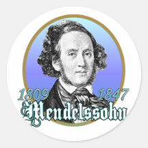 Felix Mendelssohn Round Sticker