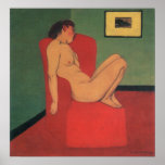 Felix Vallotton-Nude in a Red Armchair Posters