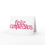 Feliz Cumpleaños hot pink Card