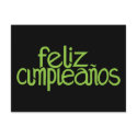 Feliz Cumpleaños lime Postcard