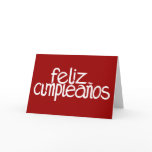 Feliz Cumpleaños white Card