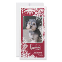 Feliz Navidad -  Let It Snow! Photo Card Template