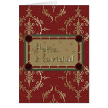 Feliz Navidad Spanish Merry Christmas Card