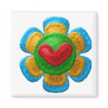 FELT FLOWER Locker Magnets, Refrigerator