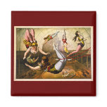 Female Acrobats 1890 Refrigerator Magnet