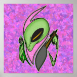 Female Alien Artist Print