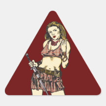 Female Amazon Women Triangle Stickers