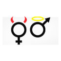 female and male icon photo cards