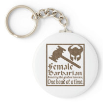 Female Barbarian Key Chain