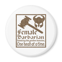 Female Barbarian Magnets
