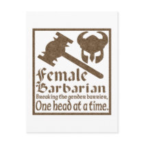 Female Barbarian Post Card