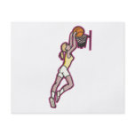 female basketball player dunking a ball flyers