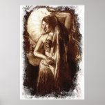 Female Belly Dancer with a Veil posters