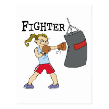 Female Boxer Post Card