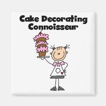 Female Cake Decorating Connoisseur Fridge Magnets