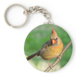 Female Cardinal Keychain