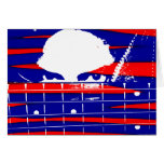 Female eyes over bass fretboard posterised cards