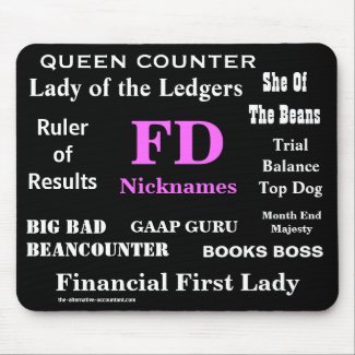 Female FD Nicknames Funny Financial Director Names mousepad