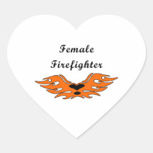 Female Firefighter Tattoos Stickers