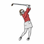 Female Golfer embroidered shirts
