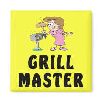 Female Grill Master Magnet